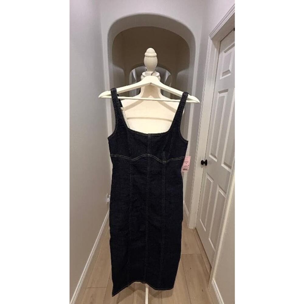 Wild Fable Dark Wash Denim Midi Dress – Size Small